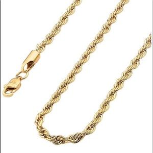 REAL 24K Gold Rope Chain 3.5mm